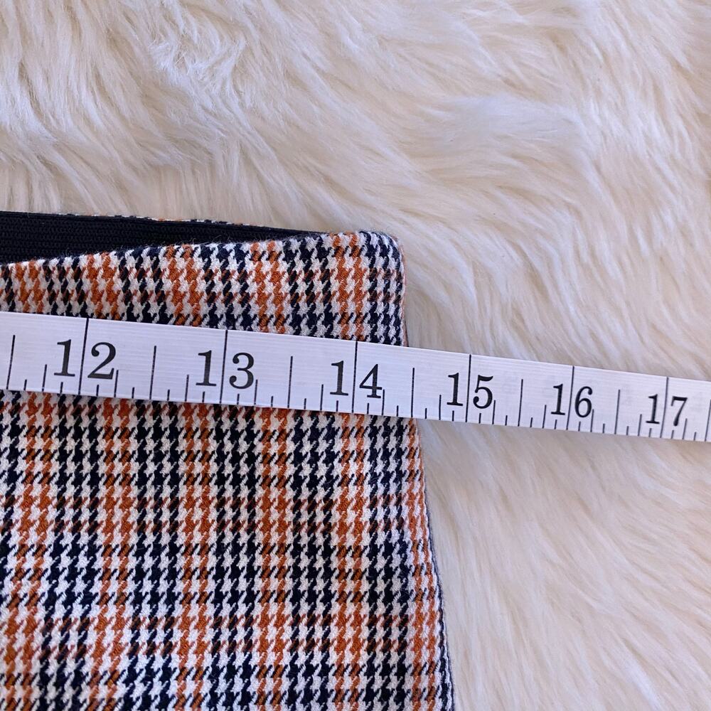 A New Day Orange Houndstooth Straight Leg Trouser Pants 4 - Picture 8 of 9